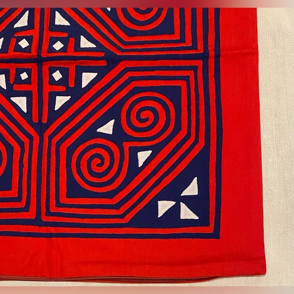 Vintage Hand Appliquéd Quilt pillow case w/ zipper Mola/Egyptian textile art - Picture 7 of 11